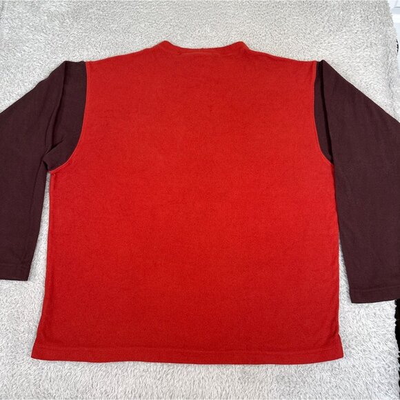 Vtg Patagonia Top Mens L Red/Brown Micro D-Luxe Long Sleeve Lightweight - Picture 9 of 12